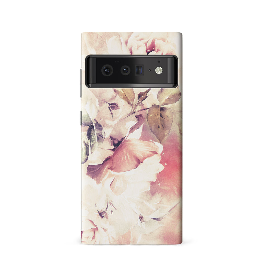 Google Pixel 6 Blossom Phone Case in Cream