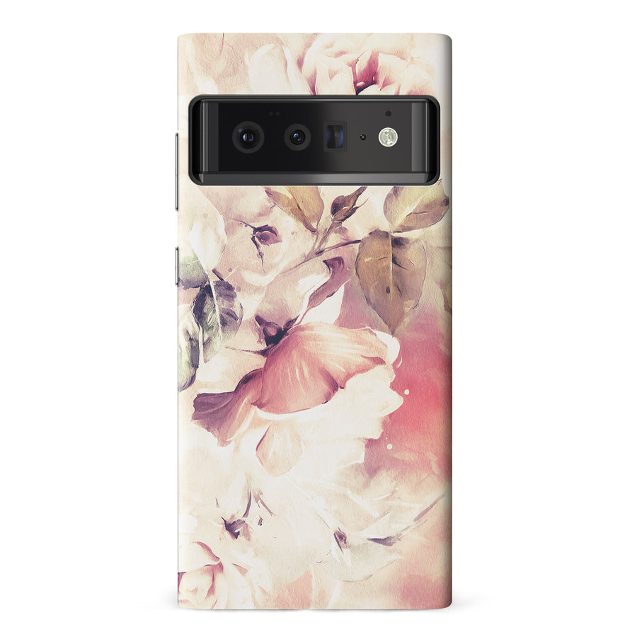 Google Pixel 6 Pro Blossom Phone Case in Cream