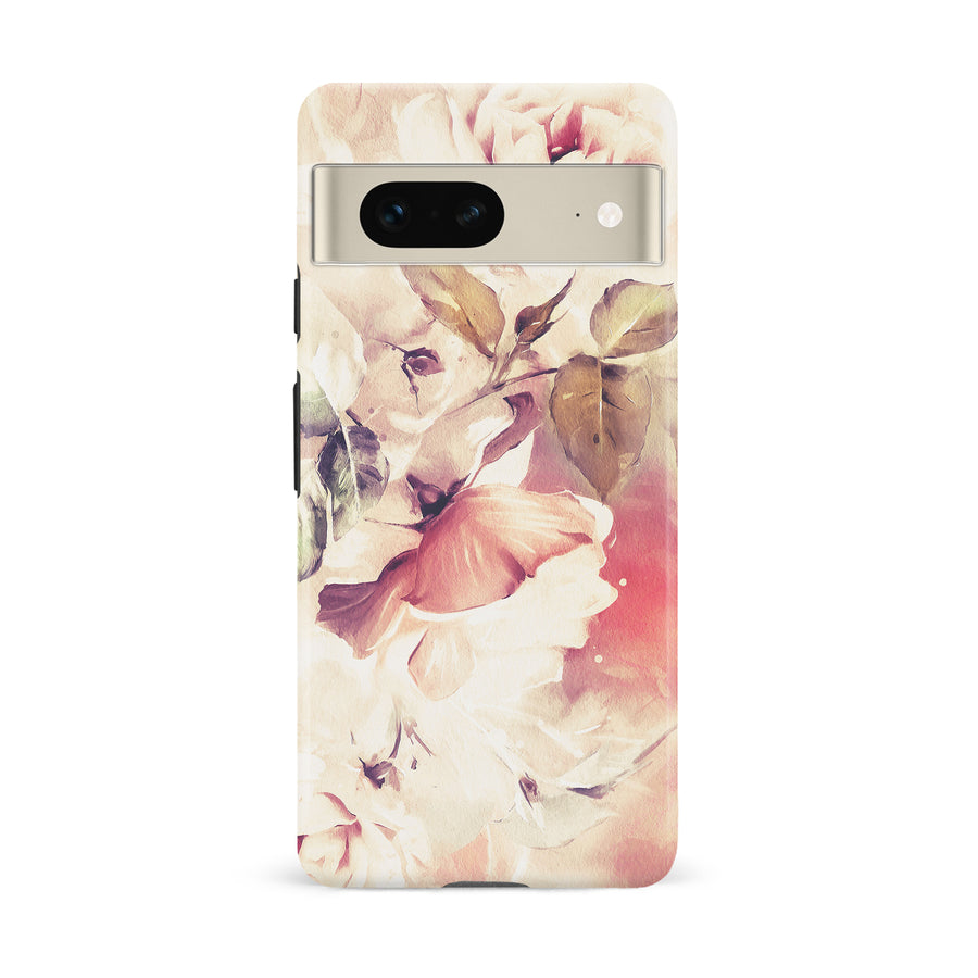 Google Pixel 7 Blossom Phone Case in Cream