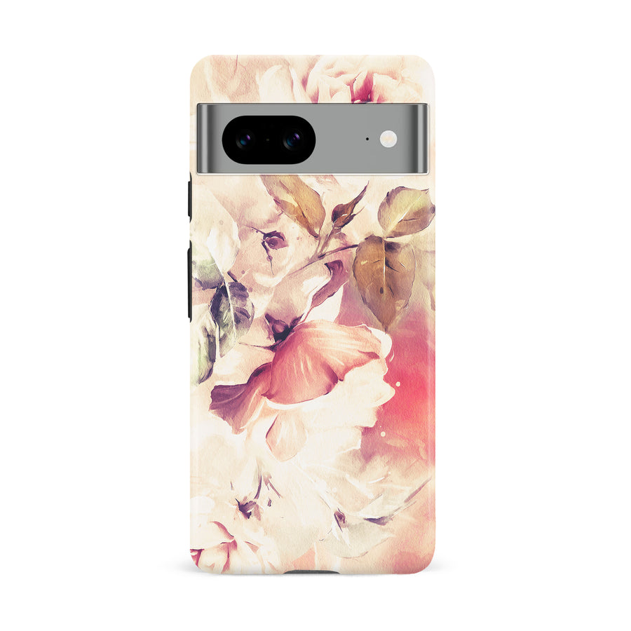 Google Pixel 8A Blossom Phone Case in Cream