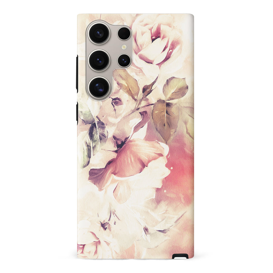 Samsung Galaxy S24 Ultra Blossom Phone Case in Cream