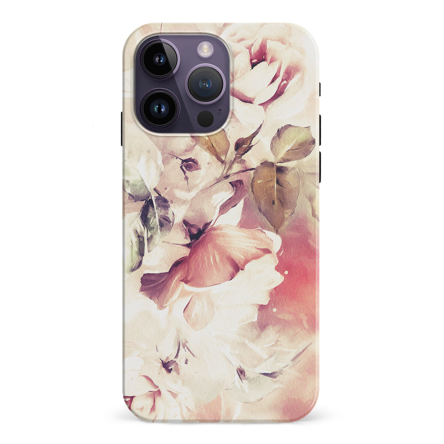 iPhone 15 Pro Blossom Phone Case in Cream