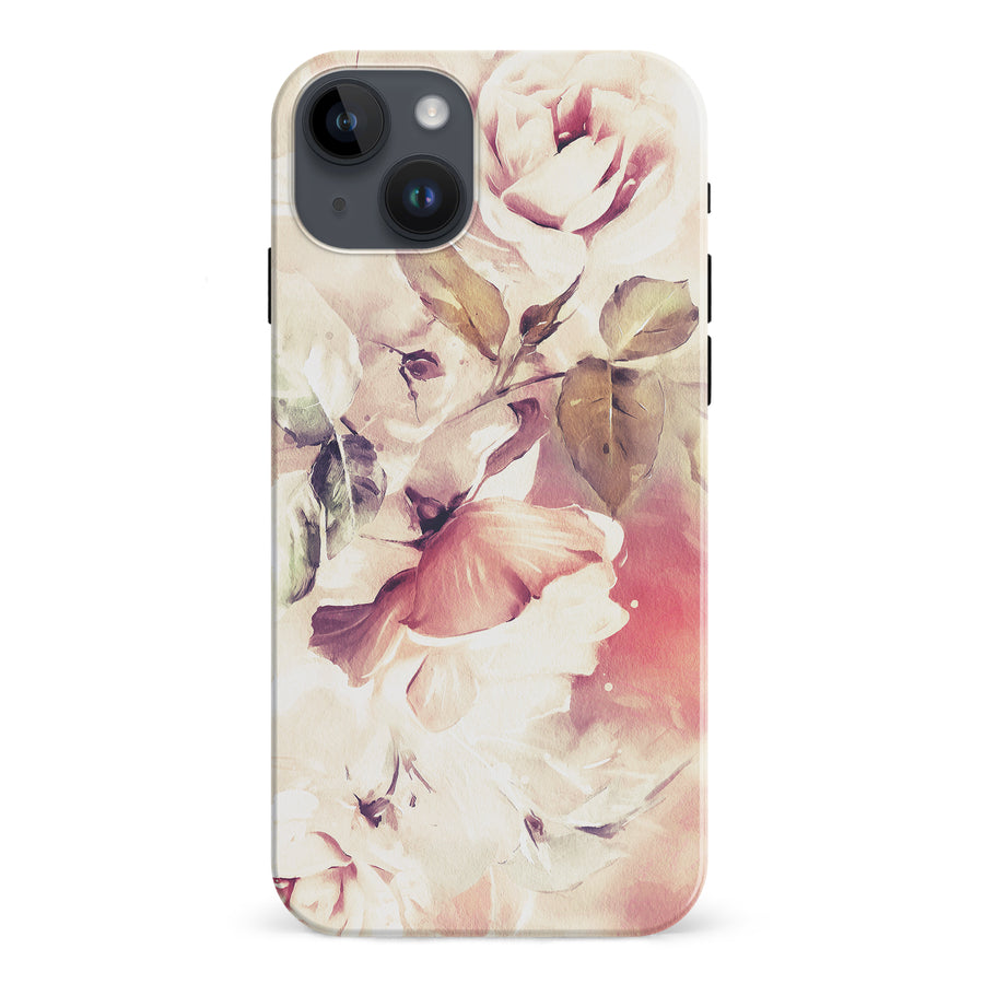 iPhone 15 Plus Blossom Phone Case in Cream