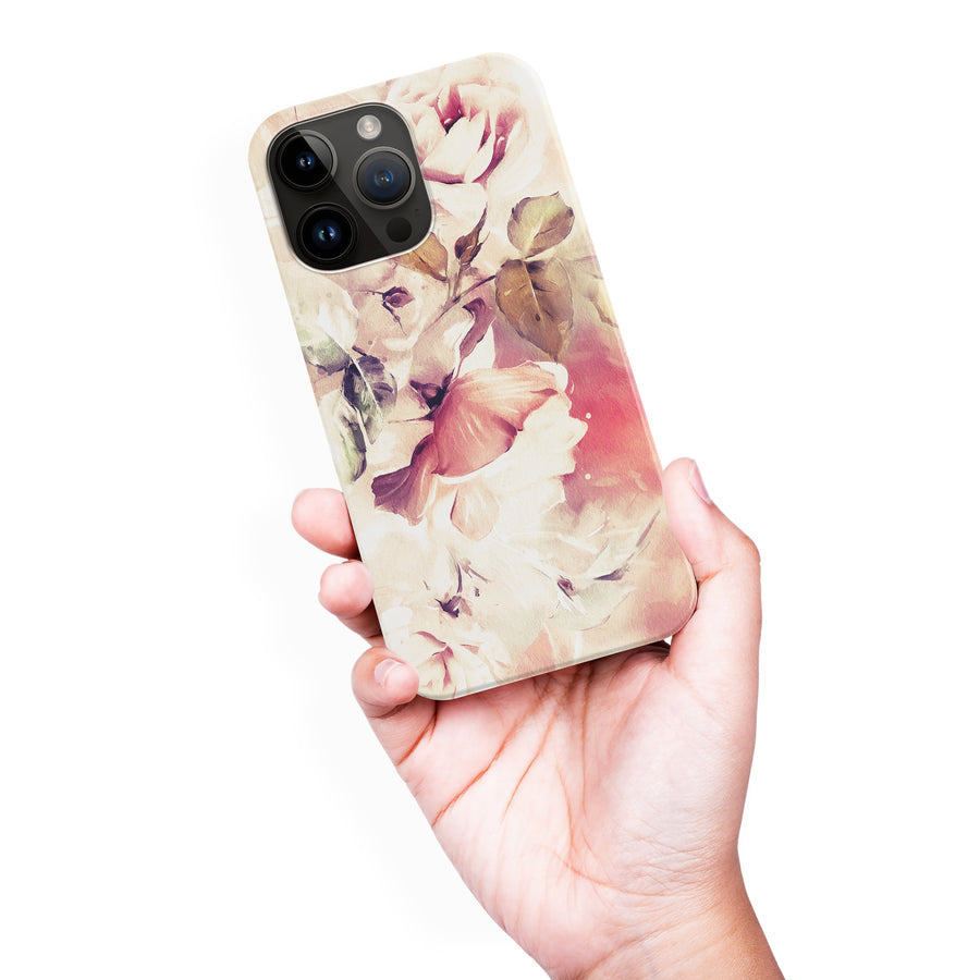 iPhone 15 Pro Max Blossom Phone Case in Cream