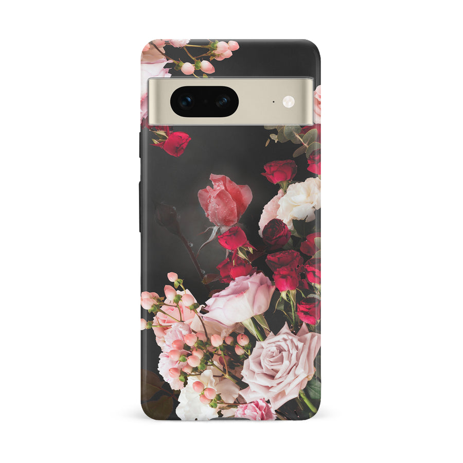 Google Pixel 7 Roses Phone Case in Black
