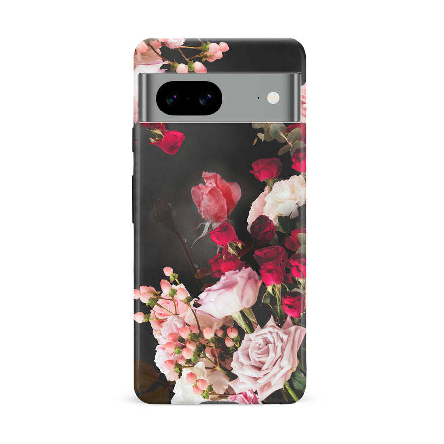 Google Pixel 8A Roses Phone Case in Black