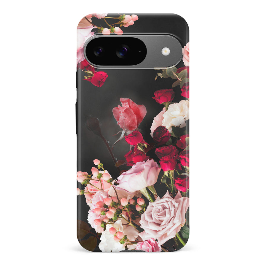 Google Pixel 9 Roses Phone Case in Black