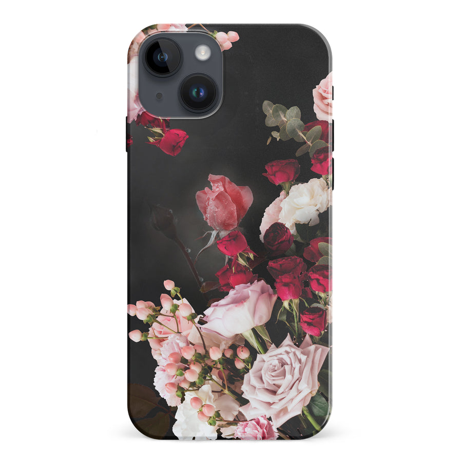 iPhone 15 Plus Roses Phone Case in Black