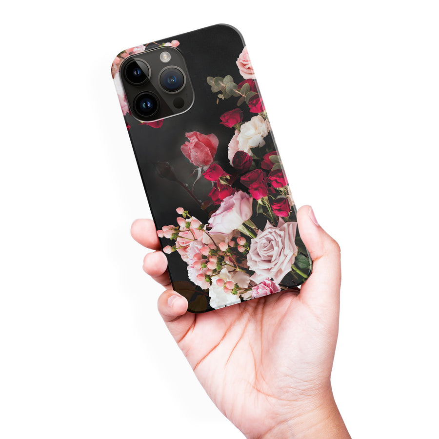 iPhone 15 Pro Max Roses Phone Case in Black