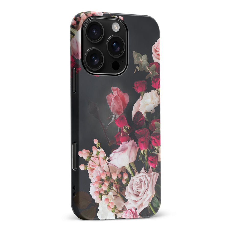 iPhone 16 Pro Max Roses Phone Case in Black