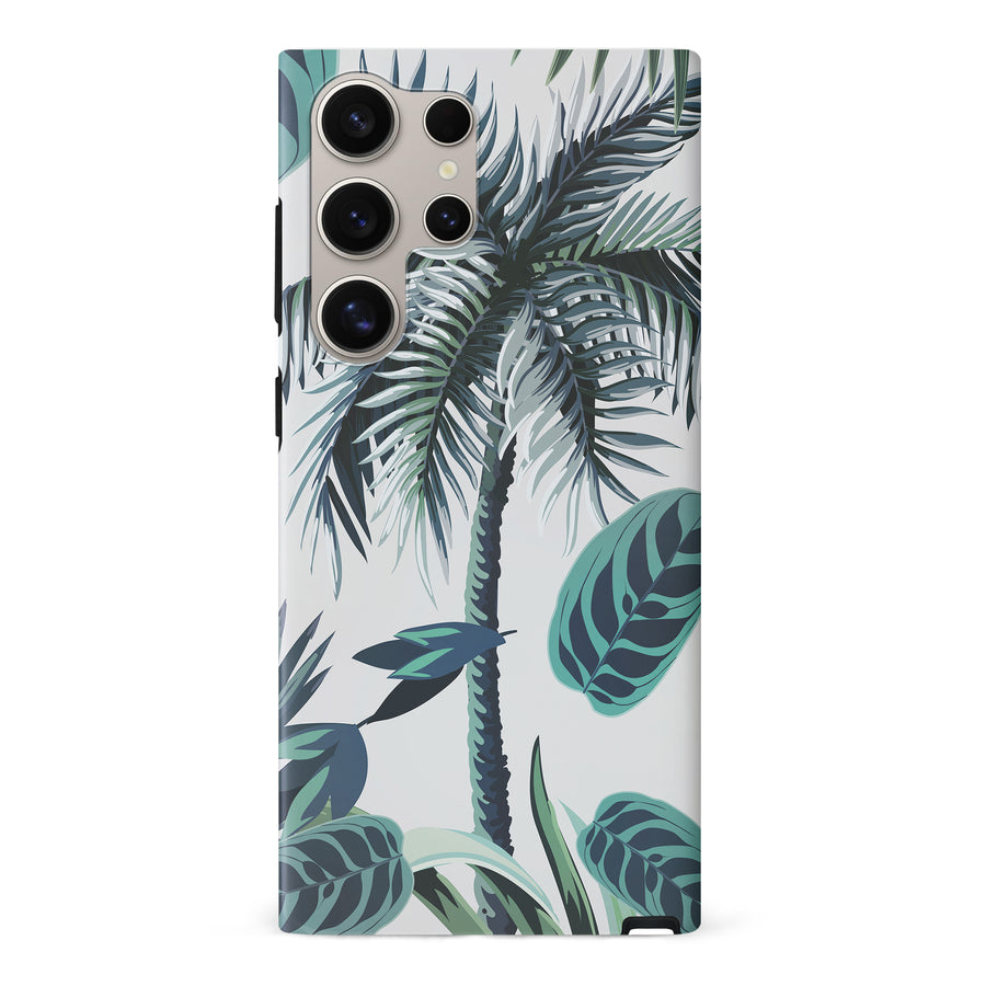 Samsung Galaxy S24 Ultra Coconut Tree Phone Case in White