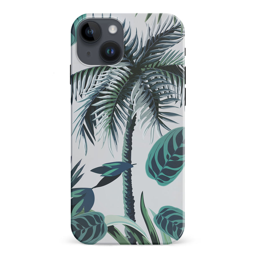 iPhone 15 Plus Coconut Tree Phone Case in White