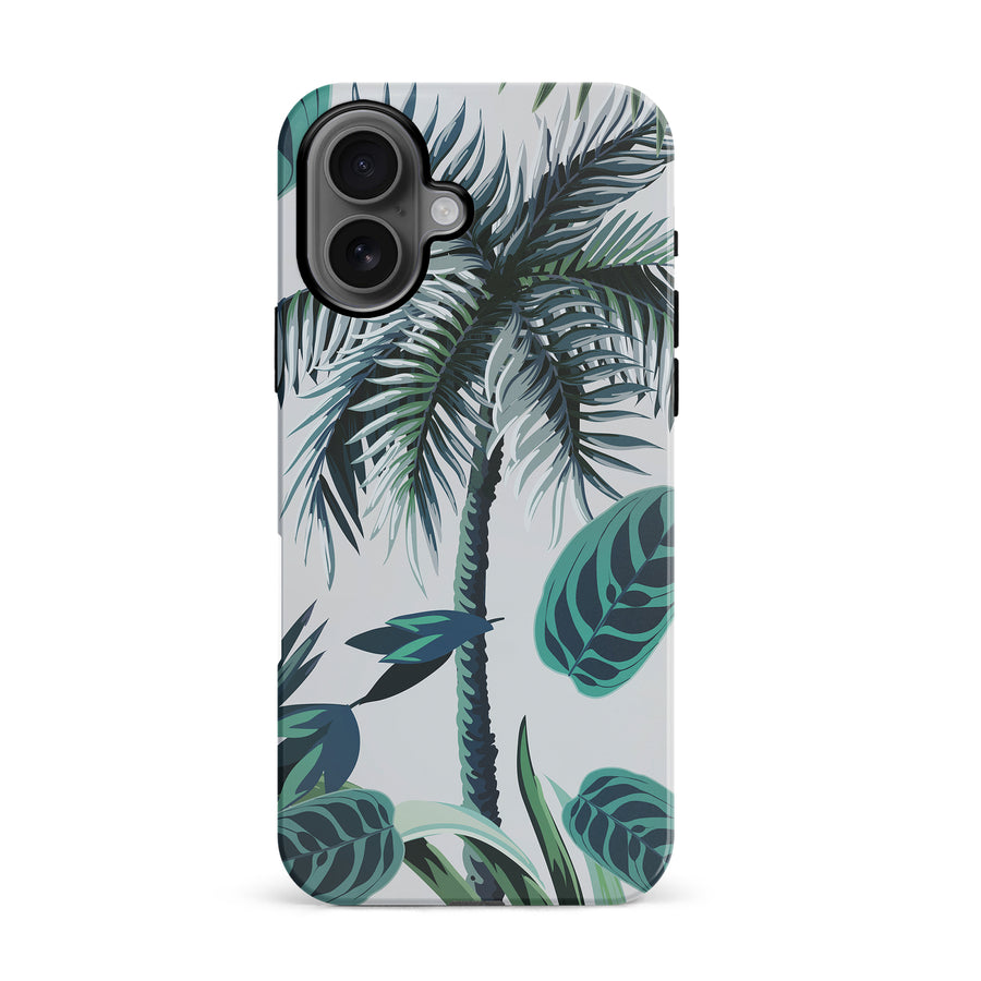 iPhone 16 Coconut Tree Phone Case in White