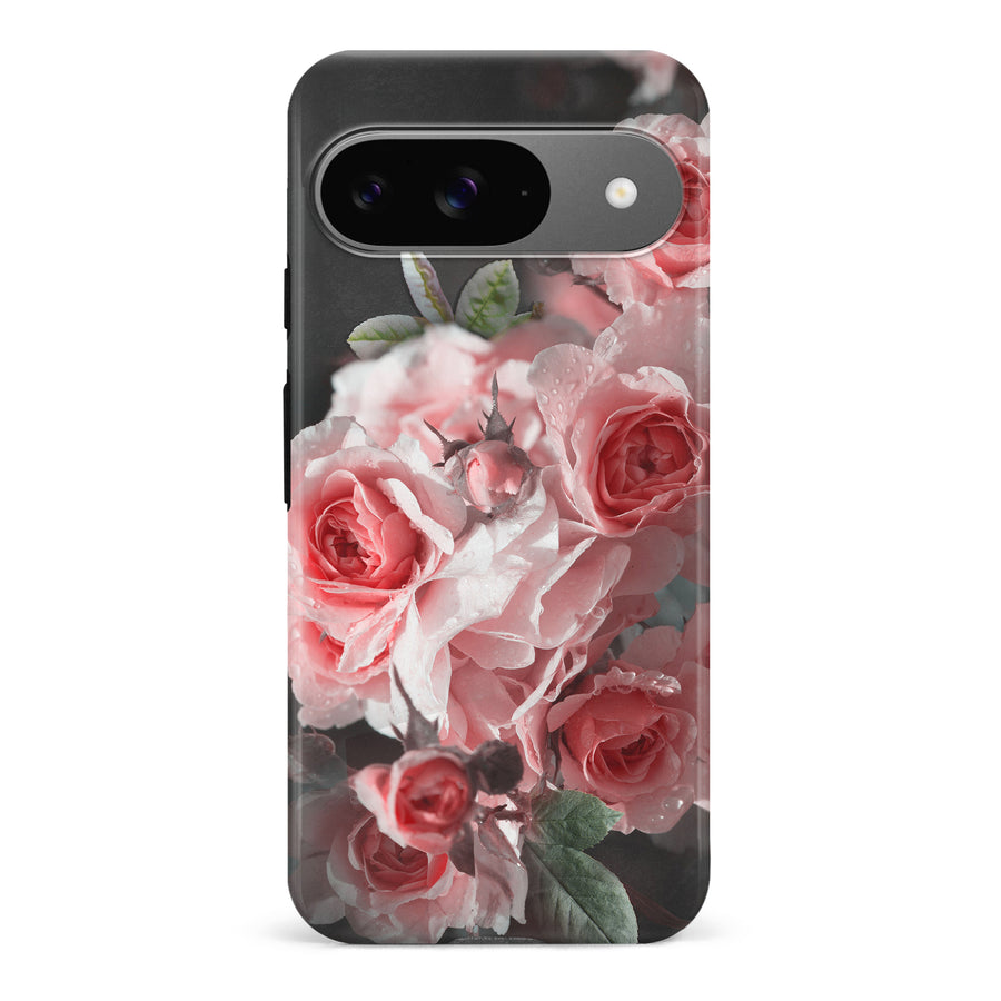 Google Pixel 9 Bouquet of Roses Phone Case in Black