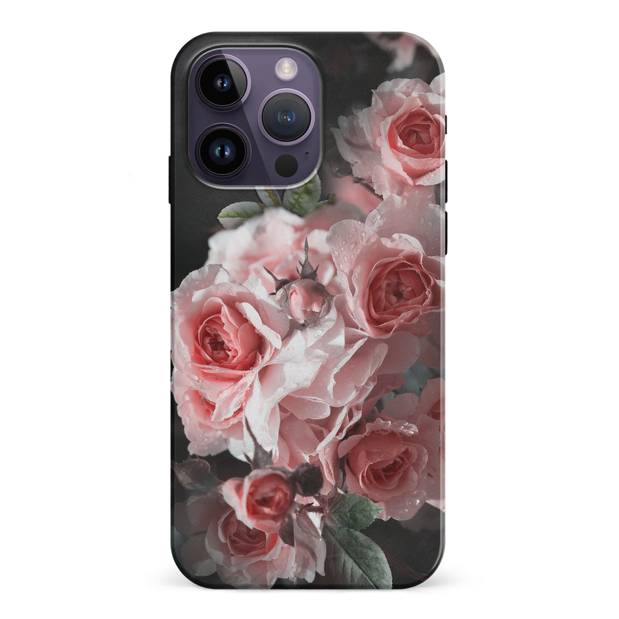 iPhone 15 Pro Bouquet of Roses Phone Case in Black