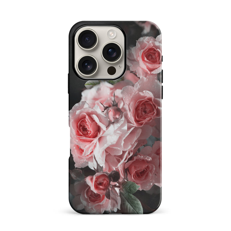 iPhone 16 Pro Bouquet of Roses Phone Case in Black