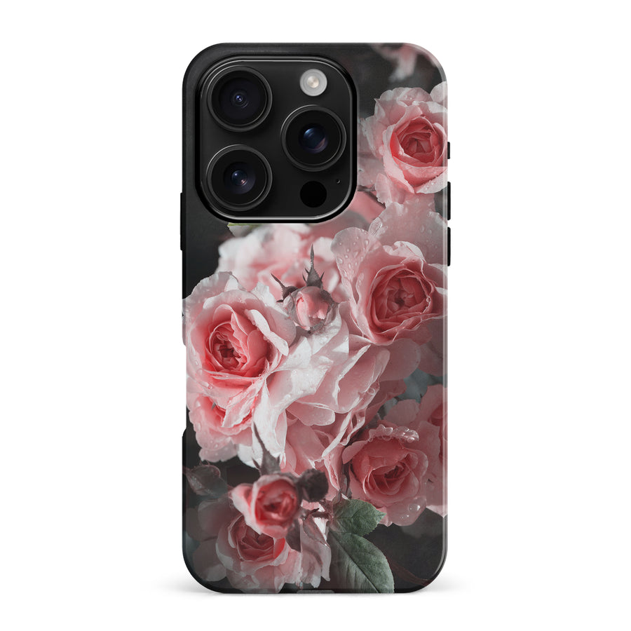 iPhone 16 Pro Max Bouquet of Roses Phone Case in Black