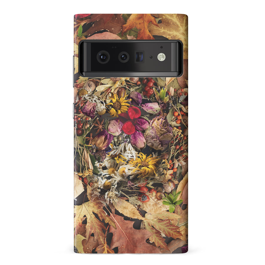Google Pixel 6A Dried Flowers Phone Case in Yellow