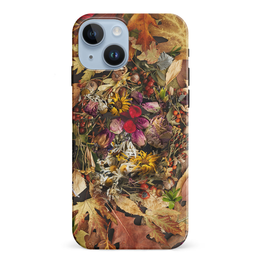 iPhone 15 Dried Flowers Phone Case in Yellow