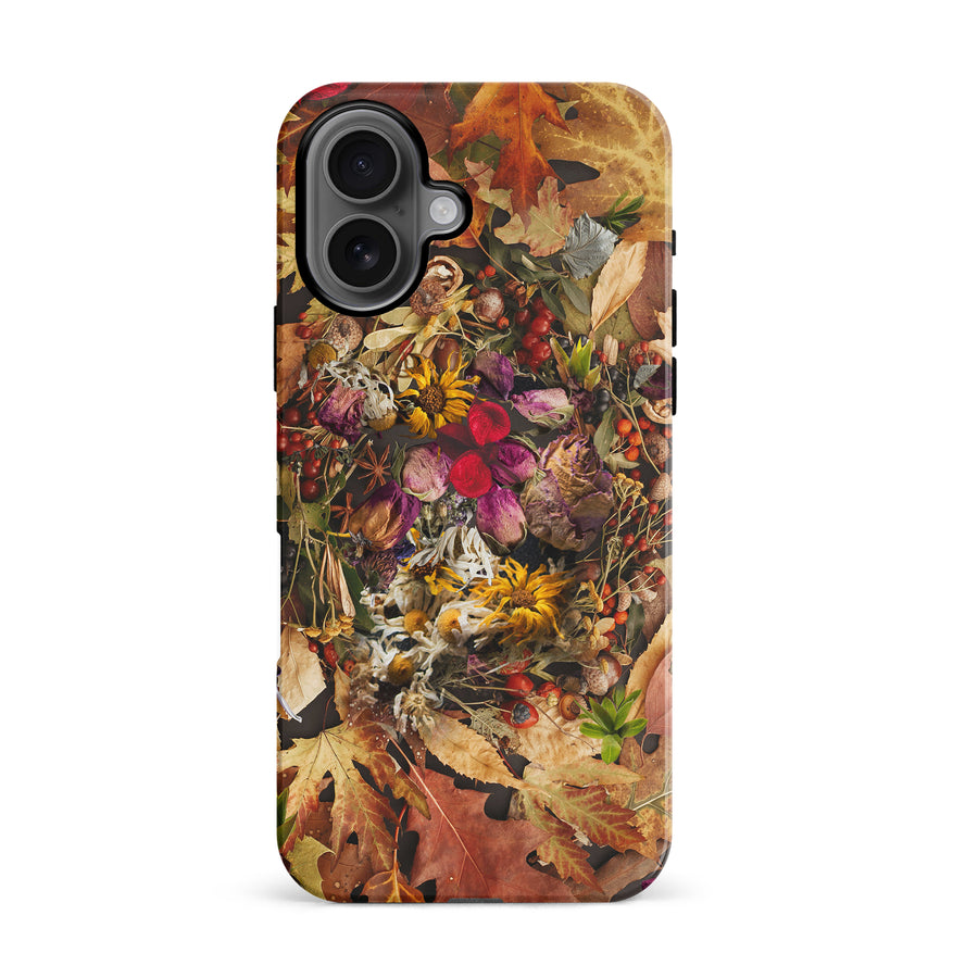 iPhone 16 Dried Flowers Phone Case in Yellow