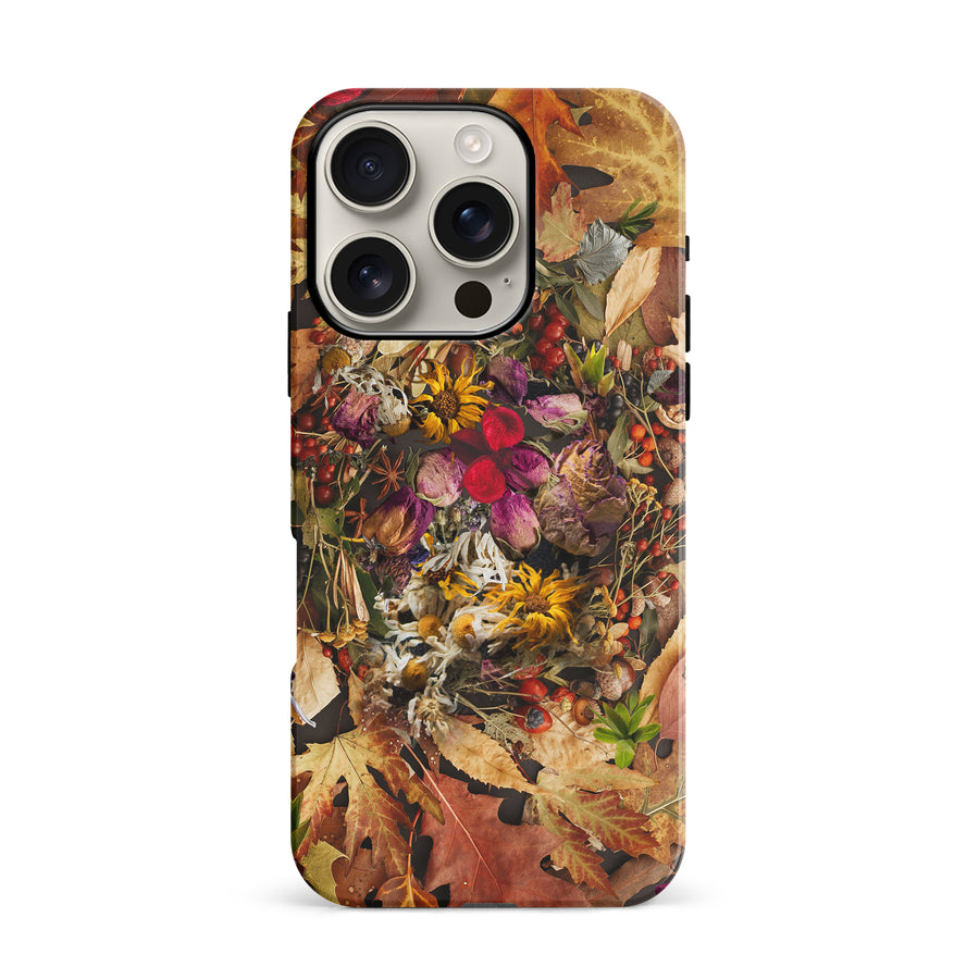 iPhone 16 Pro Dried Flowers Phone Case in Yellow