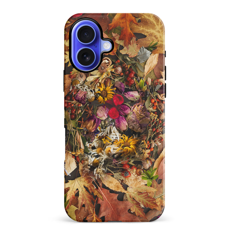 iPhone 16 Plus Dried Flowers Phone Case in Yellow