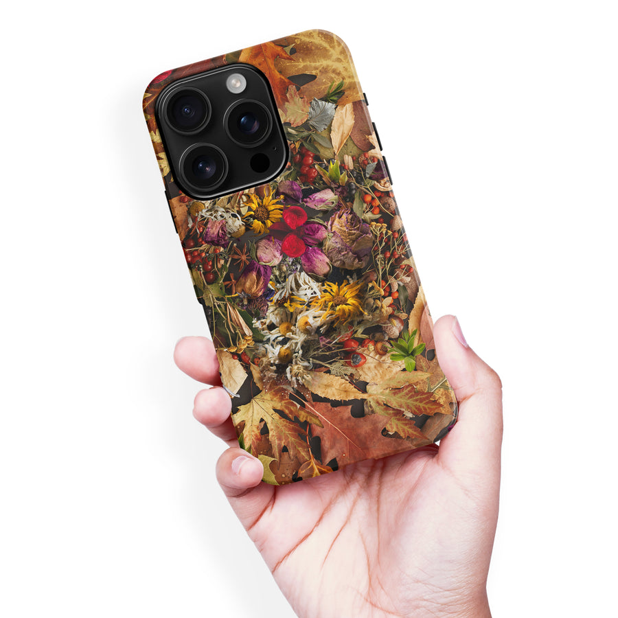 iPhone 16 Pro Max Dried Flowers Phone Case in Yellow