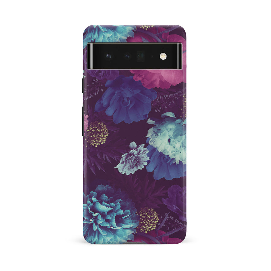 Google Pixel 6A Flower Garden Phone Case in Purple