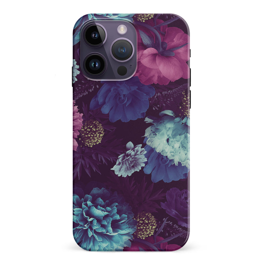 iPhone 15 Pro Flower Garden Phone Case in Purple