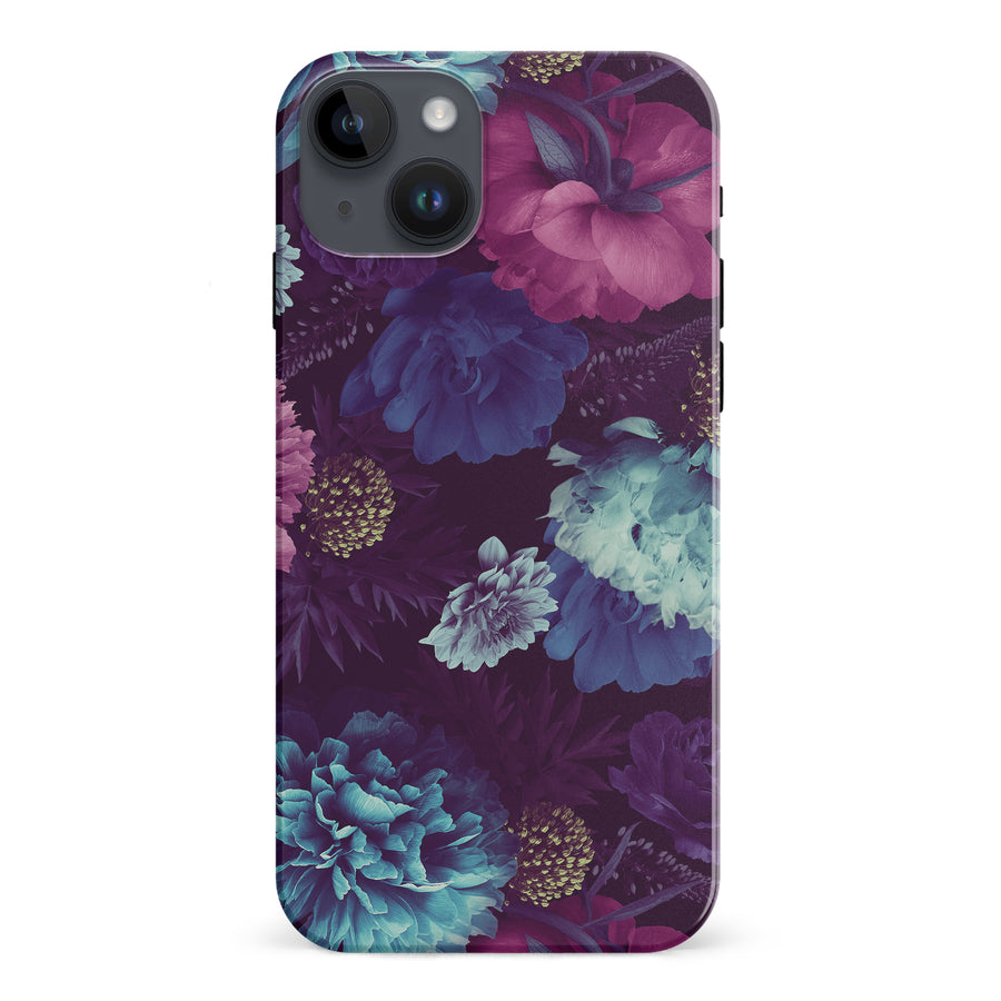 iPhone 15 Plus Flower Garden Phone Case in Purple