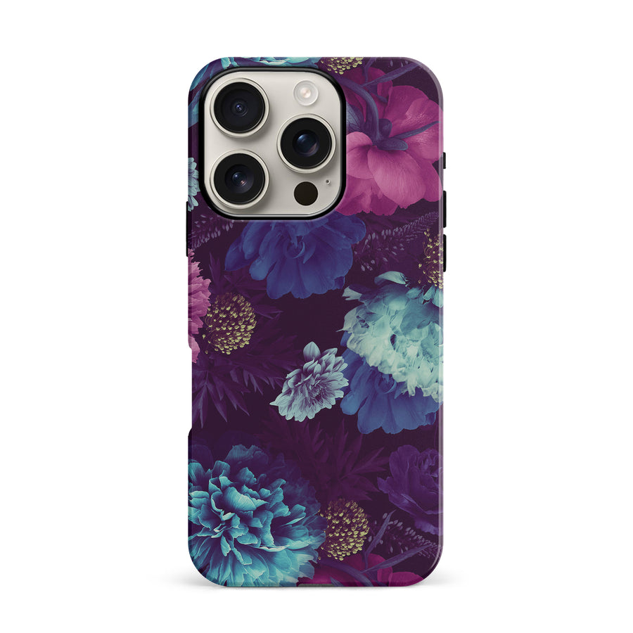 iPhone 16 Pro Flower Garden Phone Case in Purple