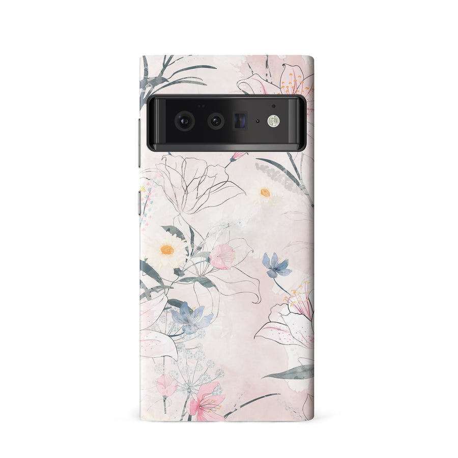 Google Pixel 6 Tropical Arts Phone Case in Pink