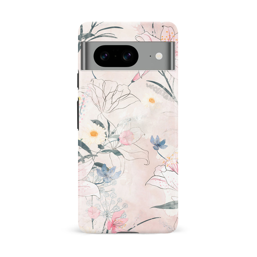 Google Pixel 8 Tropical Arts Phone Case in Pink