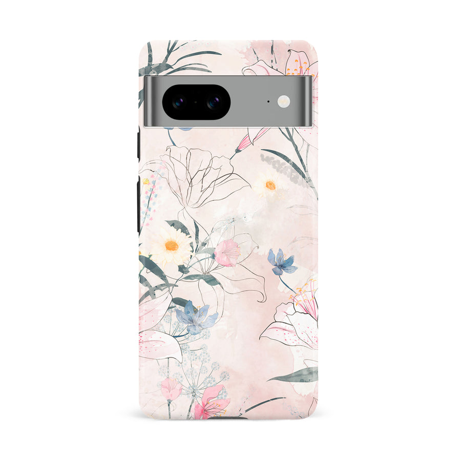 Google Pixel 8A Tropical Arts Phone Case in Pink