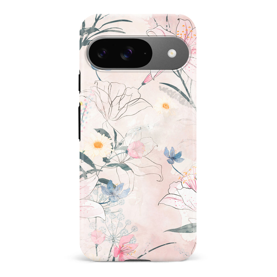 Google Pixel 9 Tropical Arts Phone Case in Pink