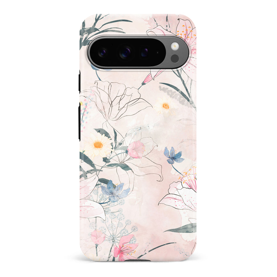 Google Pixel 9 Pro Tropical Arts Phone Case in Pink