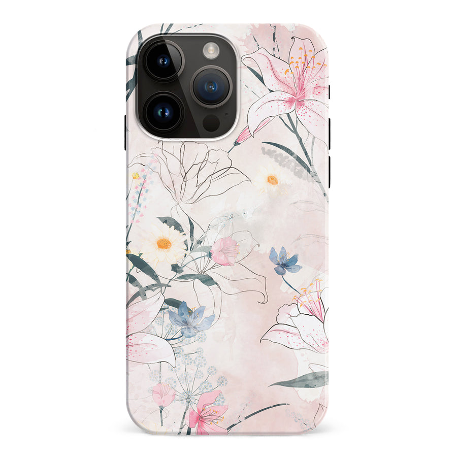 iPhone 15 Pro Max Tropical Arts Phone Case in Pink
