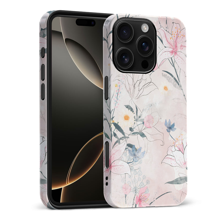 iPhone 16 Pro Max Tropical Arts Phone Case in Pink