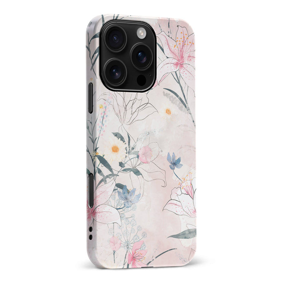 iPhone 16 Pro Max Tropical Arts Phone Case in Pink