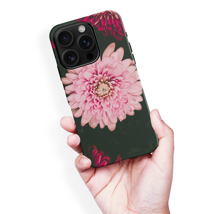 iPhone 16 Pro Max Dahlia Phone Case in Black