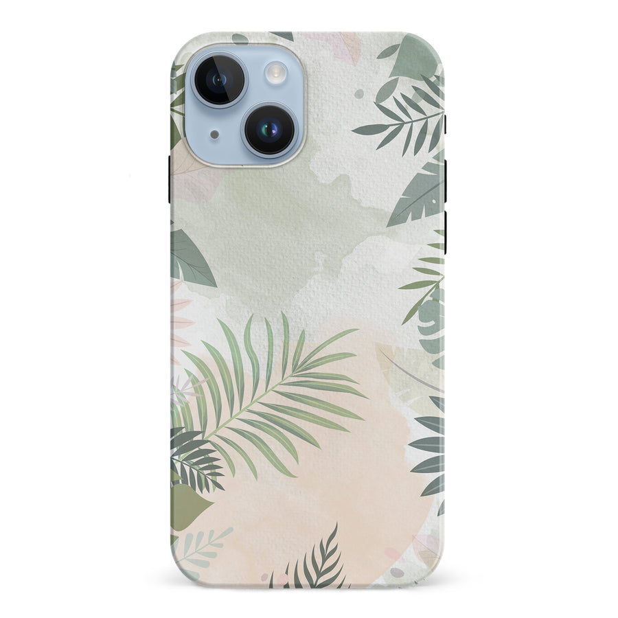 iPhone 15 Tropical Arts Phone Case in Green