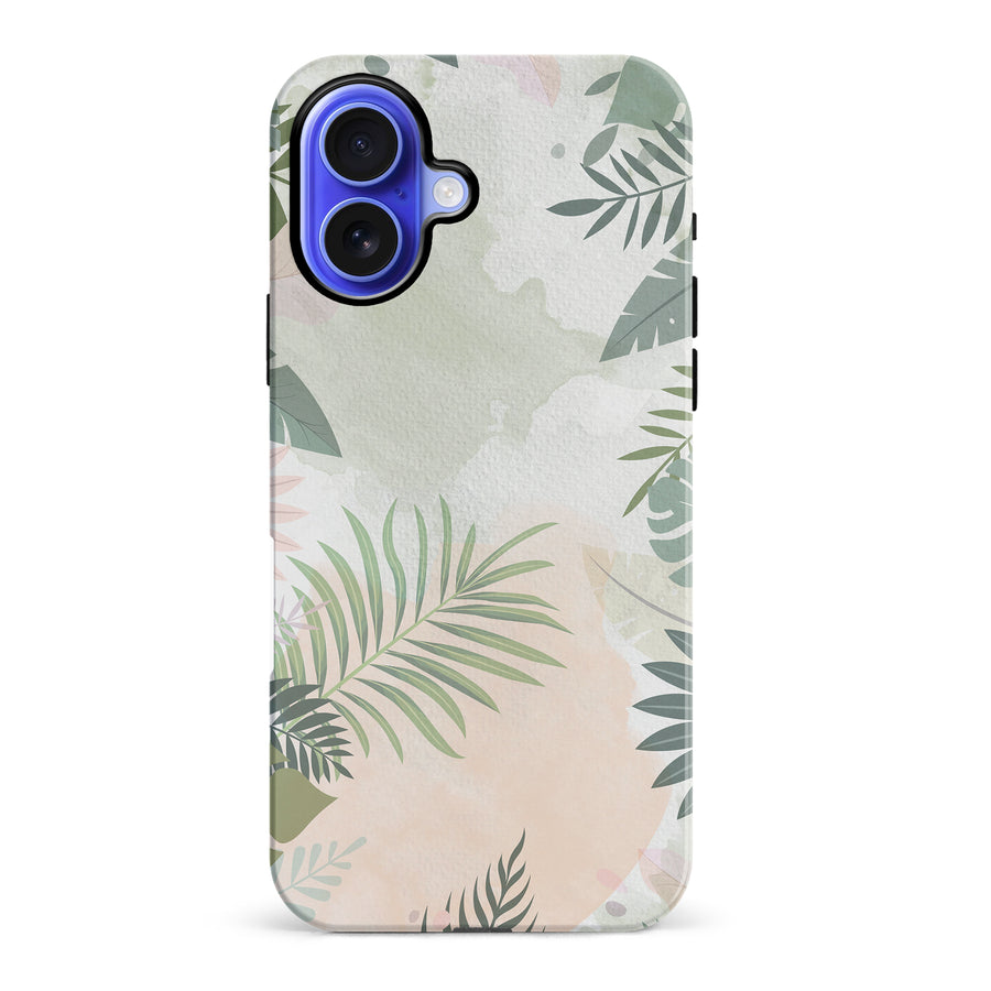 iPhone 16 Plus Tropical Arts Phone Case in Green