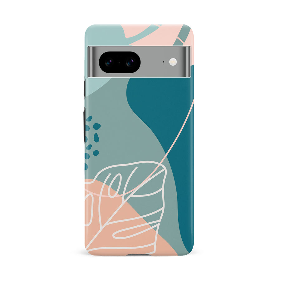 Google Pixel 8A Tropical Arts Phone Case in Blue