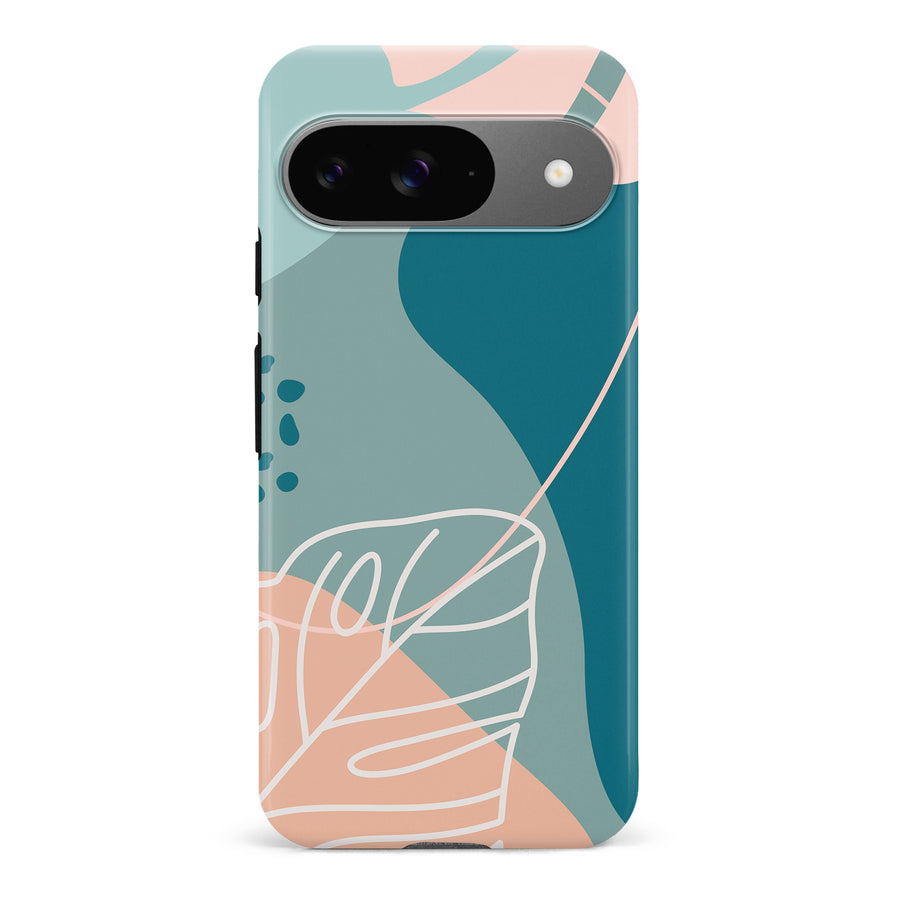 Google Pixel 9 Tropical Arts Phone Case in Blue