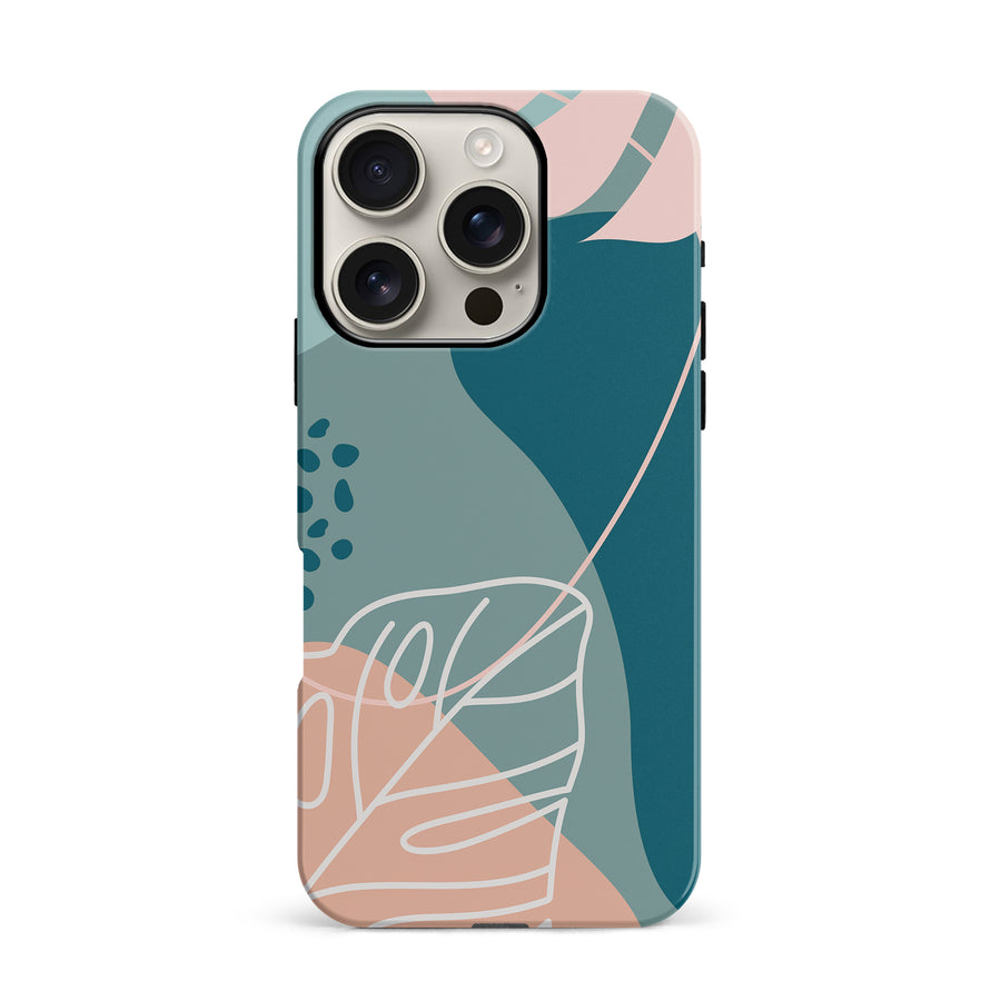 iPhone 16 Pro Tropical Arts Phone Case in Blue