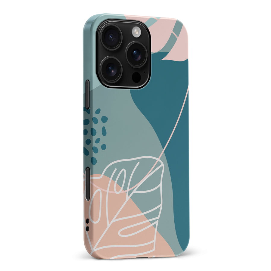 iPhone 16 Pro Max Tropical Arts Phone Case in Blue