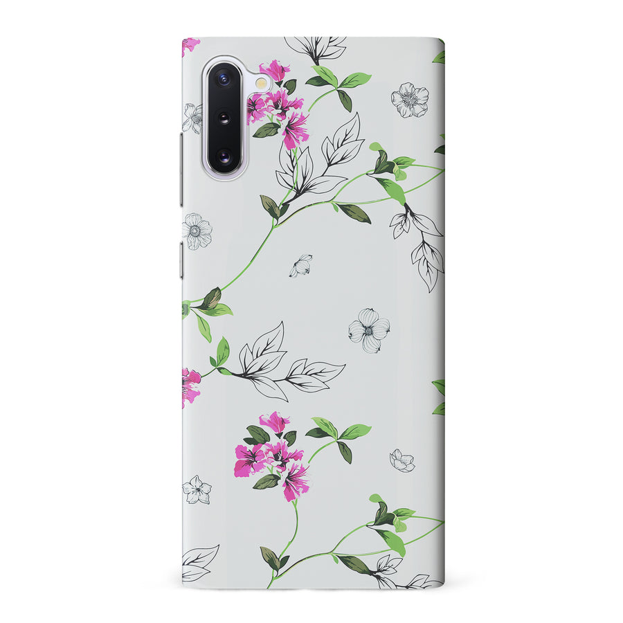 Samsung Galaxy Note 10 Bougainvillea  Phone Case in White