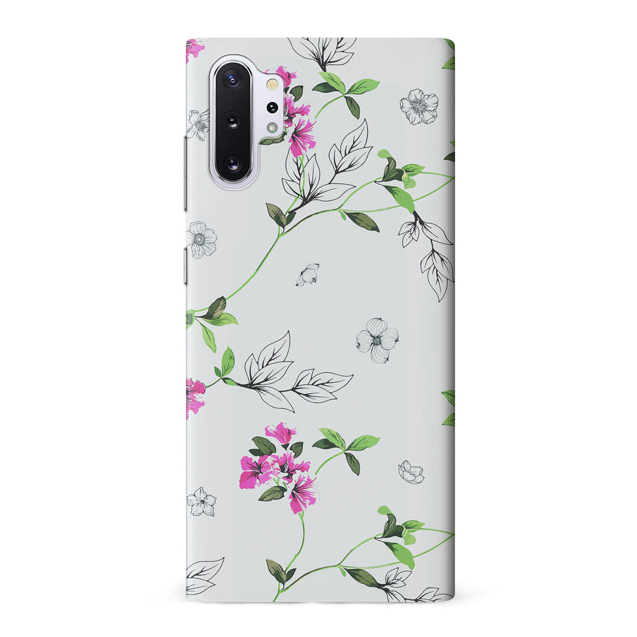Samsung Galaxy Note 10 Plus Bougainvillea  Phone Case in White