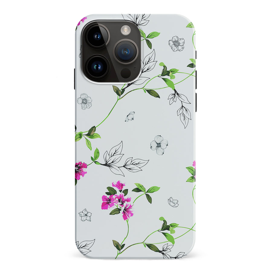iPhone 15 Pro Max Bougainvillea  Phone Case in White