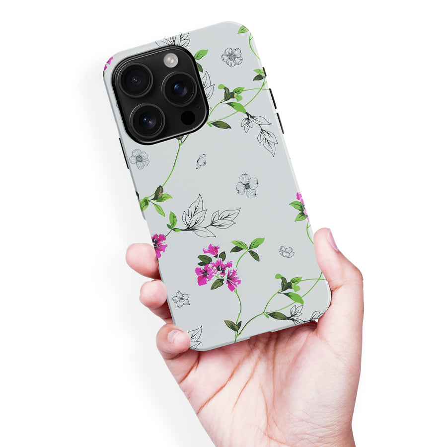 iPhone 16 Pro Max Bougainvillea  Phone Case in White